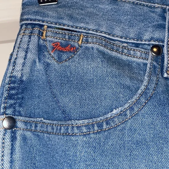 NWT Wrangler X Fender Loose Destructed Mom Jean - Picture 7 of 12